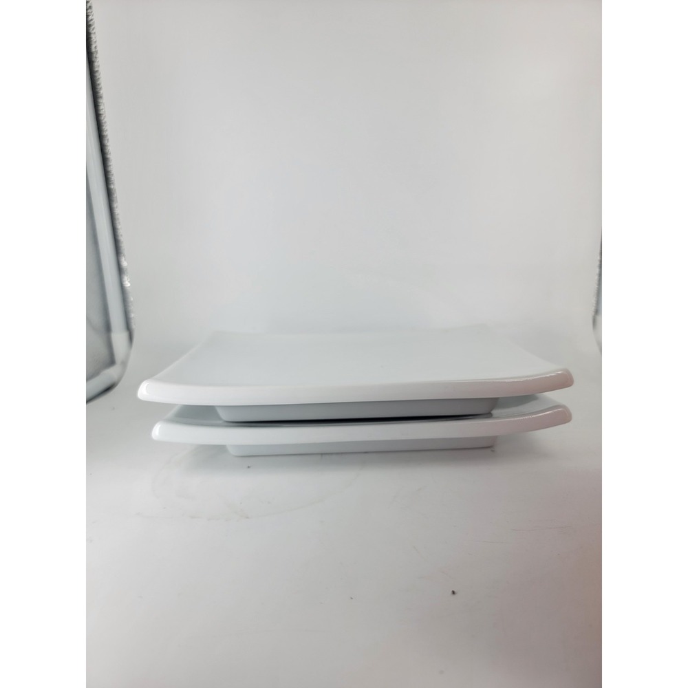 BIA Cordon Bleu‎ Footed Sushi Serving Plate 8" X 5.5" Set 2 White Restaurantware